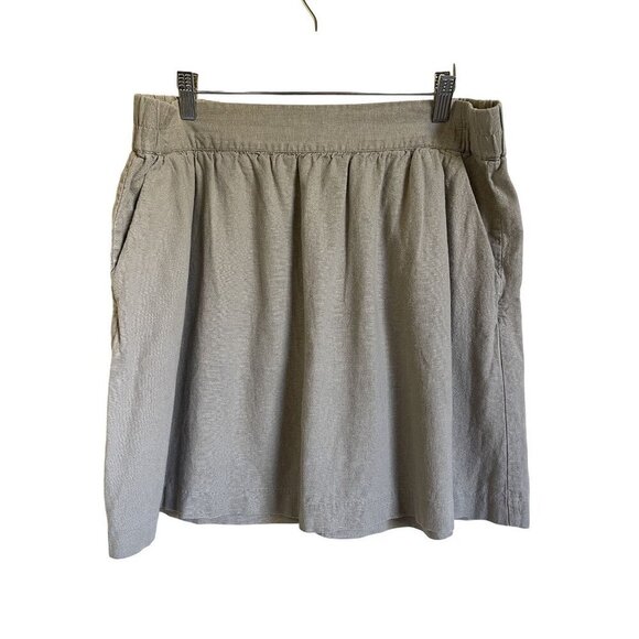 LOFT Outlet Size Large Tan Brushed Cotton Skirt - Picture 1 of 9